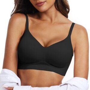 OEAK Wireless Bras Comfortable Push Up Bra No Underwire Bra Full Support SZ L